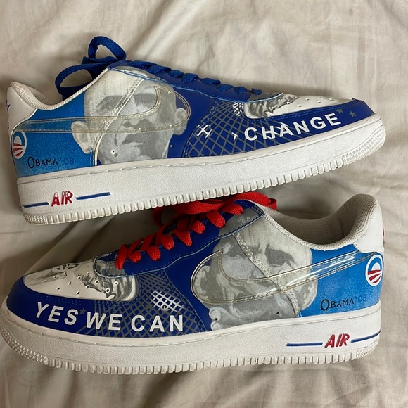 Nike Other - RARE Nike Air Force one af1 Obama ‘08 size 12 red and blue Great condition🇺🇸